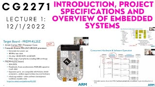 CG2271 Week1: Introduction, Project Discussion, Overview of Embedded Systems