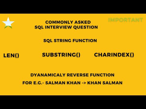 String Function in SQL || SQL Server || Charindex || Substring || Length #sql #sqlserver #database