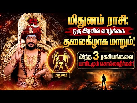 🔴 மிதுனம்: ஒரே இரவில் வாழ்க்கை தலைகீழாக மாறும்!| இந்த 3 ரகசியங்களை யாரிடமும் சொல்லாதீர்கள்! Midhunam