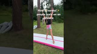 Normal people vs. ✨us✨ on an airtrack #gymnast #fyp #airtrack #shorts