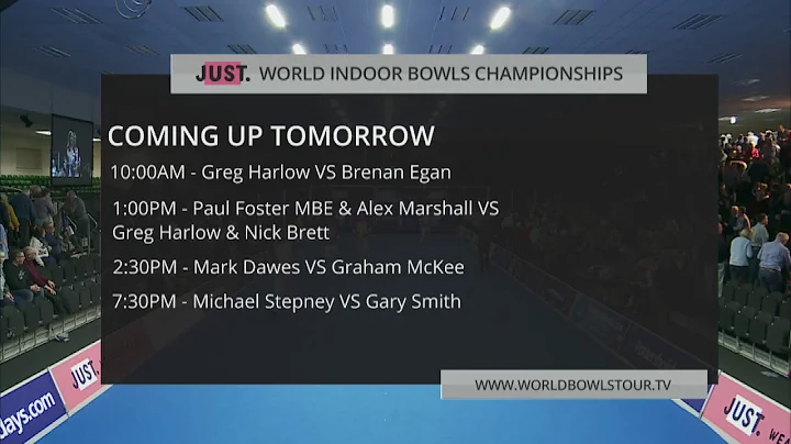 Just. 2019 World Indoor Bowls Championships: Day 1...