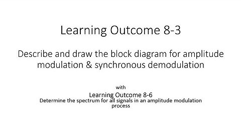 LO 8-3 synchronous demodulation