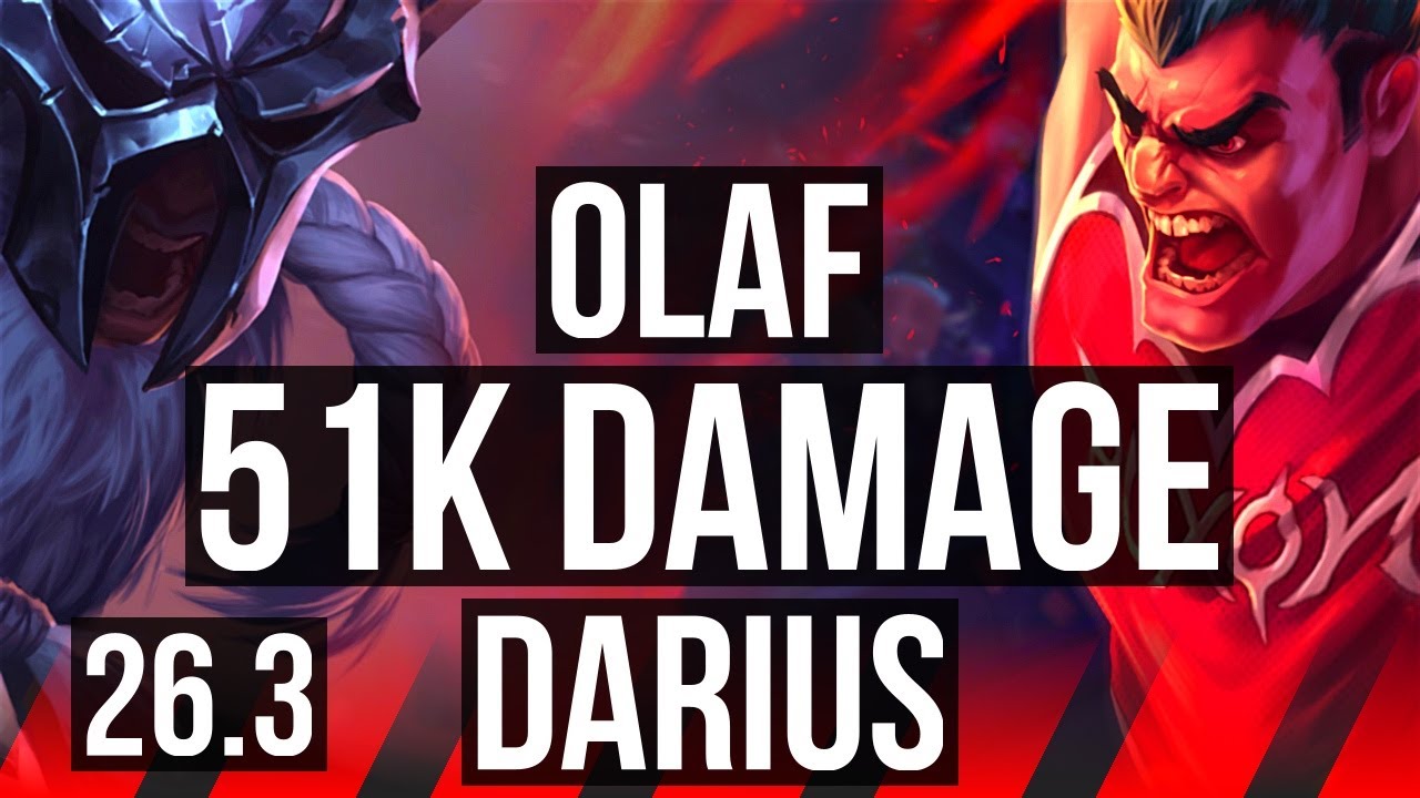 OLAF vs DARIUS (TOP) | 7k gold comeback, 51K damage, Good KDA: 22/3/3 | EUW Master | 26.3