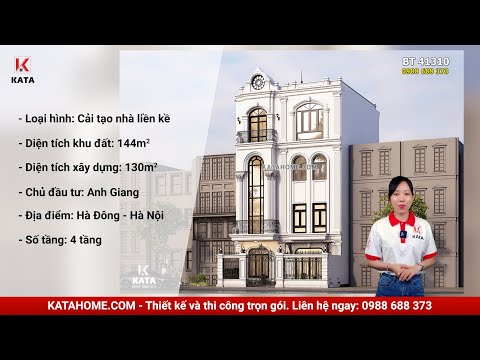 Video Thiết kế cải tạo nhà liền kề mặt tiền 9m tân cổ điển... - youtube
