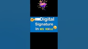 How to insert digital signature in MS word✍️✍️🔥🔥#msword#trending#excel#shortsfeed#exceltips#family