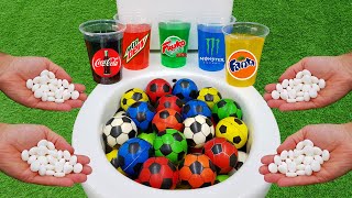 Football VS Coca Cola Zero, Monster, Fanta, Mtn Dew, Fruko and Mentos in the toilet