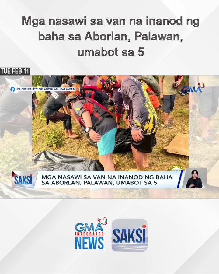 Mga nasawi sa van na inanod ng baha sa Aborlan, Palawan, umabot sa 5 | Saksi