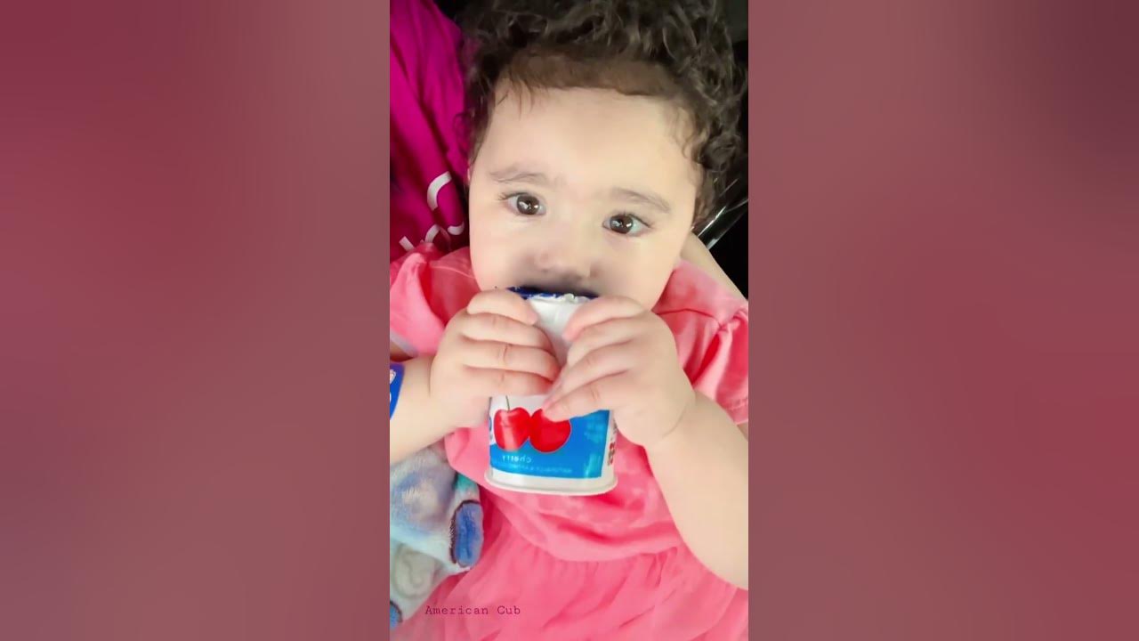 baby-can-t-wait-to-eat-yogurt-littleangel-princess-youtube