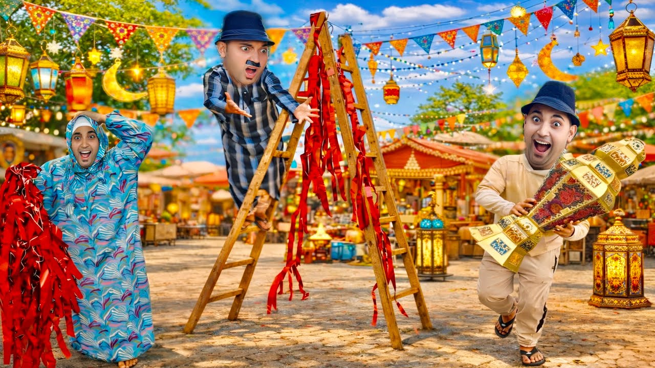 لما ‏تعلق زينة رمضان و ابنك الصغير يسرق الفانوس 😱 عمر الزير 