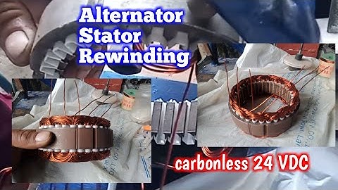 Alternator carbonless 24 VDC Stator Rewinding, Basic Tutorial