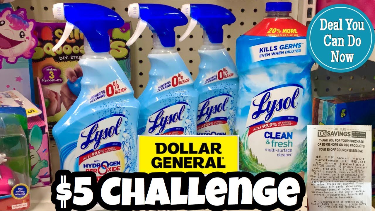 Dollar General Cheap Lysol Deal You Can Do Now 5 Challenge w/ P&G