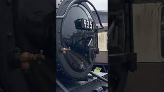 GWR Mogul 9351 rolls into minehead station (the west Somerset railway)