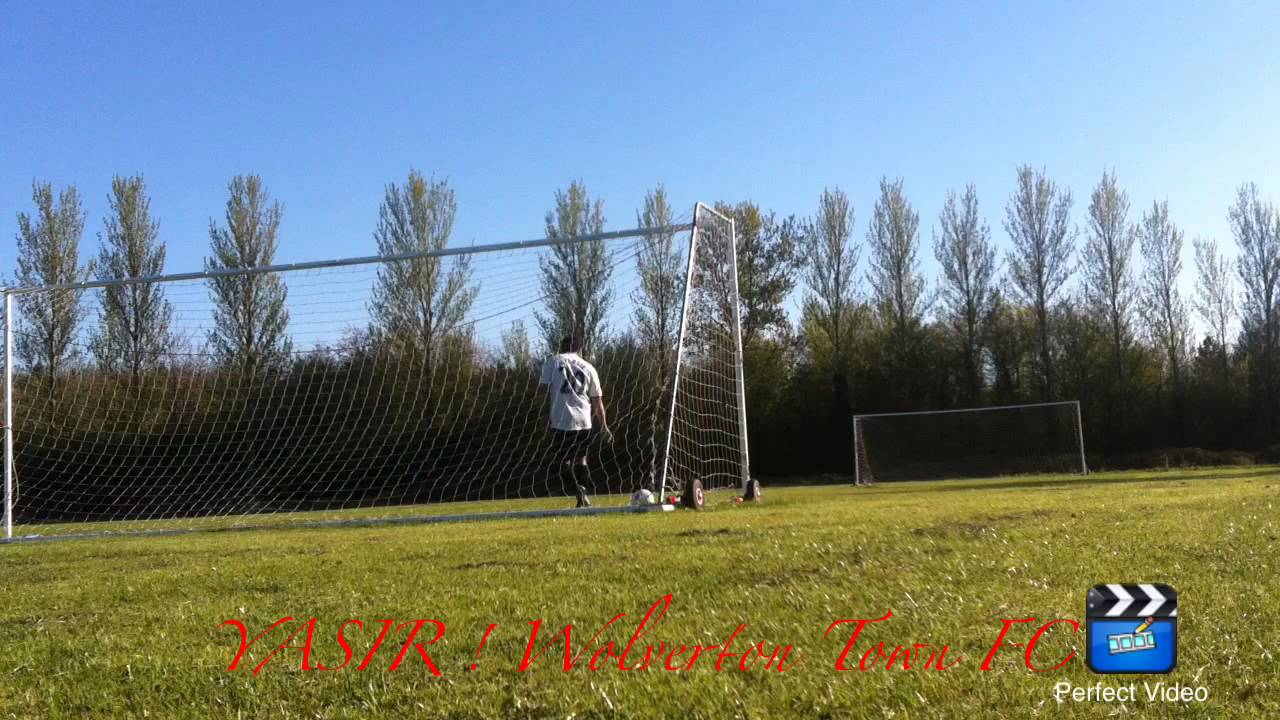 Kicking Football around !! (Distance 35 yards) XD YouTube