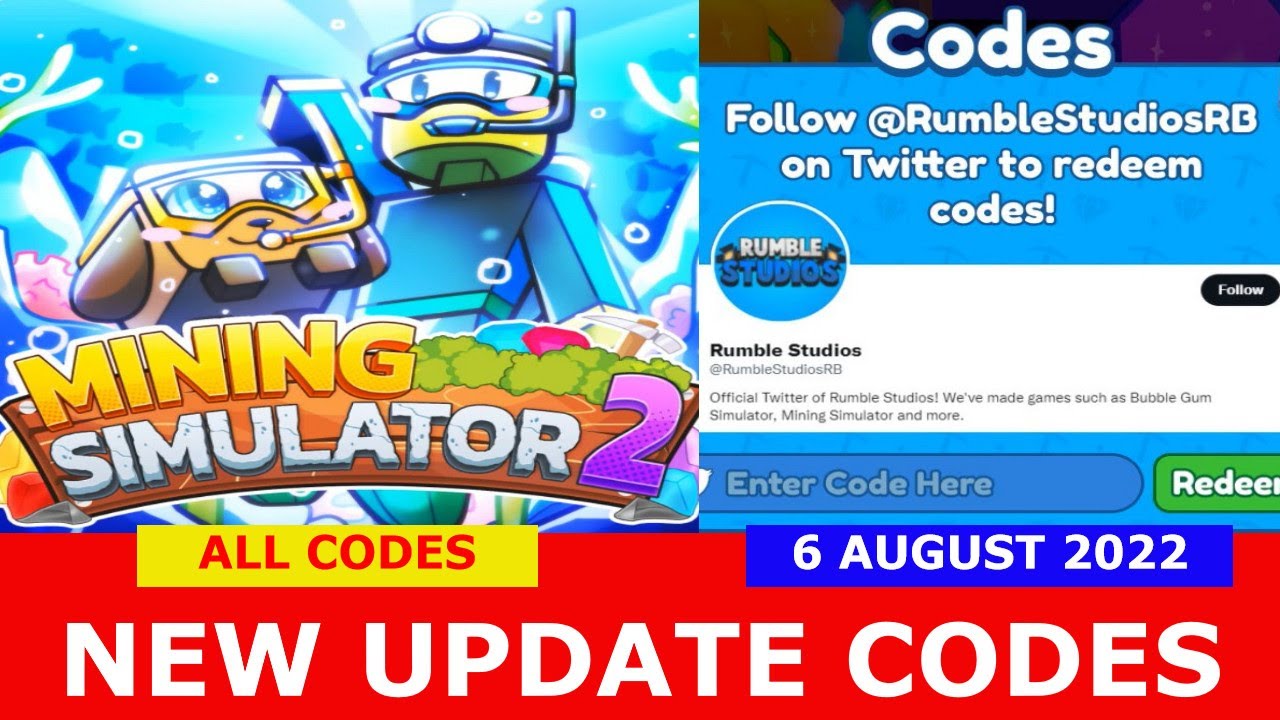 Roblox: Mining Simulator 2 Codes (October 2022)