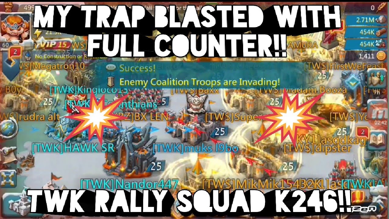 lords mobile: my trap takes devastating counter!!! TWK take on k246!!!!
