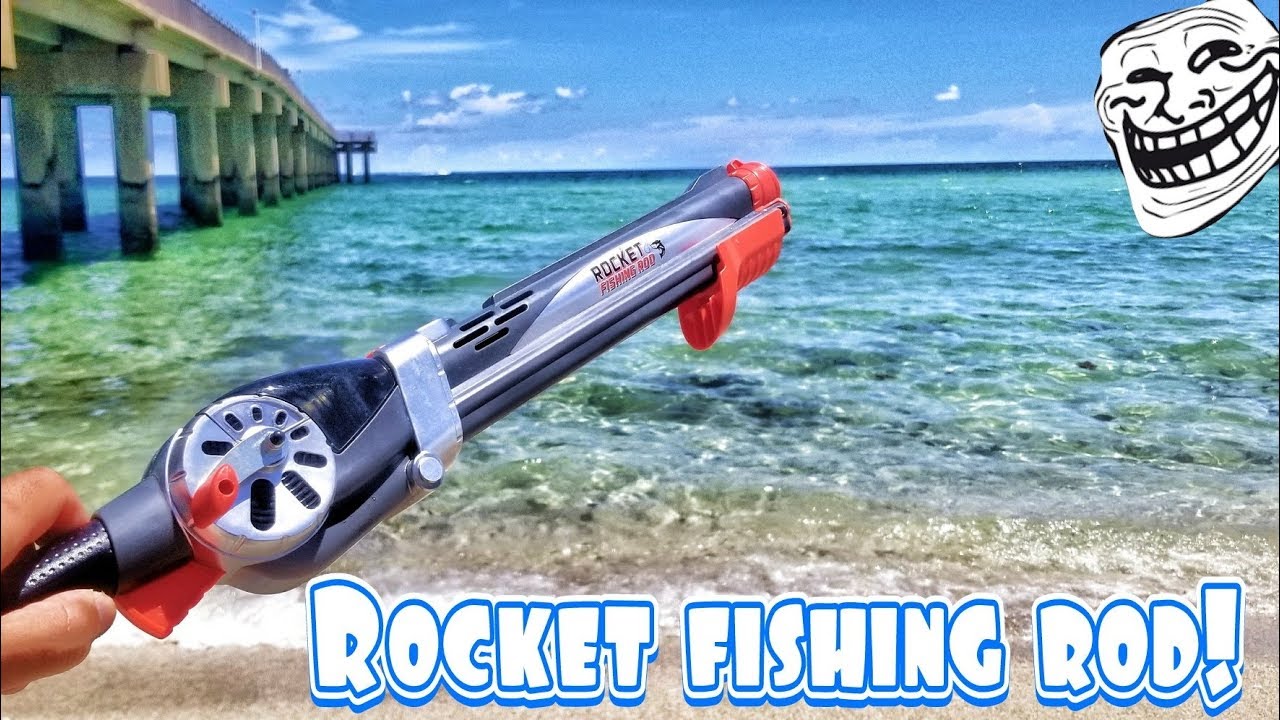Rocket Fishing Rod Catches Fish In Ocean Challenge!?! Its Baaaack