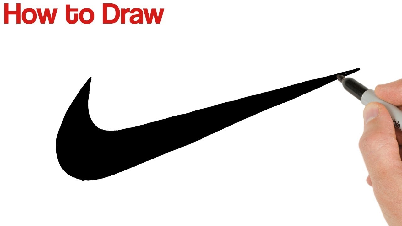 barajar Compadecerse Dirigir How to Draw Nike Swoosh Symbol | Easy Logo Drawing - YouTube