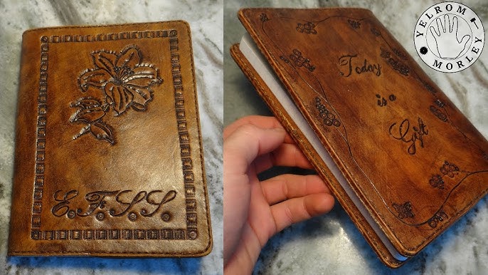 How to Make a Stitched Leather Book Cover 
