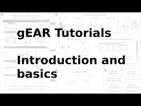 gEAR tutorials - Introduction and basics