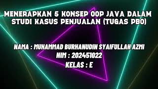 Menerapkan 5 Konsep OOP Java dalam Studi Kasus Penjualan (Tugas PBO)