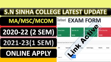 Sinha college pg exam form 2021 23 and 2020 22  Magadh Univetsity|how to fill exam form of pG|