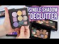 Organizing + Decluttering My Single Shadow Collection + Swatches!! | Lauren Mae Beauty