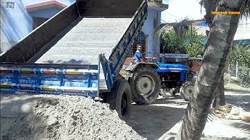 Sand load tractor in The Biggest River Unloading Digital hydraulic facility system method Ep.68🚜