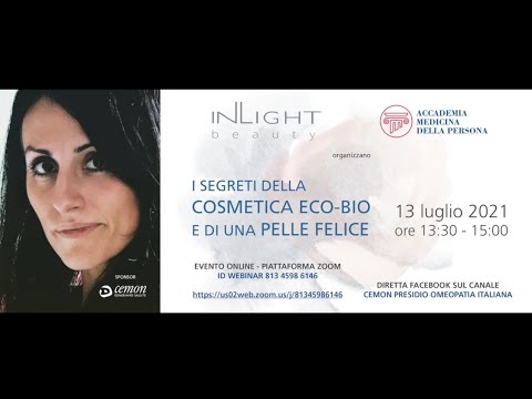 WEBINARI SEGRETI DELLA COSMETICA ECO-BIO E DI UNA PELLE FELICE Cristine Spiezia 13-07-2021