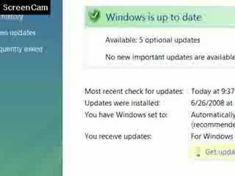 How To Configure Automatic Update Setting in Windows Vista?