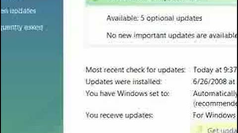 How To Configure Automatic Update Setting in Windows Vista?