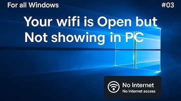 How to troubleshoot common internet connection issues || Your WIFI is open but not showing || FIXED!