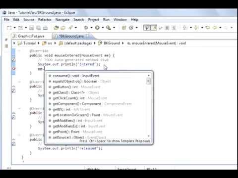 Java programming Lesson 102 Graphics : Java Animation 5 MouseListener 1
