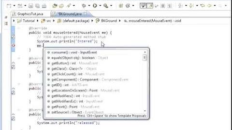 Java programming Lesson 102 Graphics : Java Animation 5 MouseListener 1