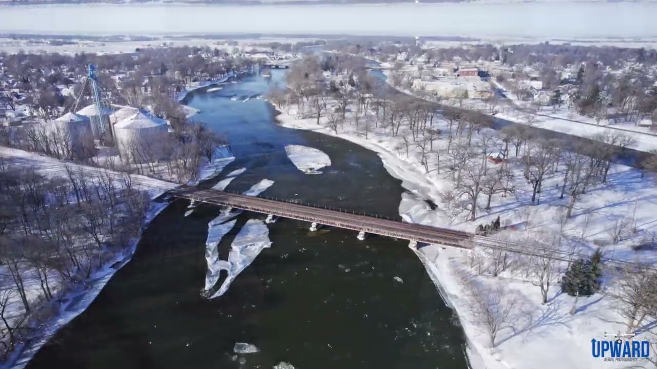 Island Park, Momence IL Winter Drone Video