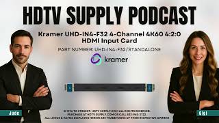 Kramer UHD-IN4-F32 4-Channel 4K60 4:2:0 HDMI Input Card