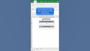Mengubah huruf kecil menjadi huruf besar  #excelindonesia #exceltutorial #belajarexcel