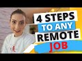 How to get a remote job with no experience in 4 EASY STEPS