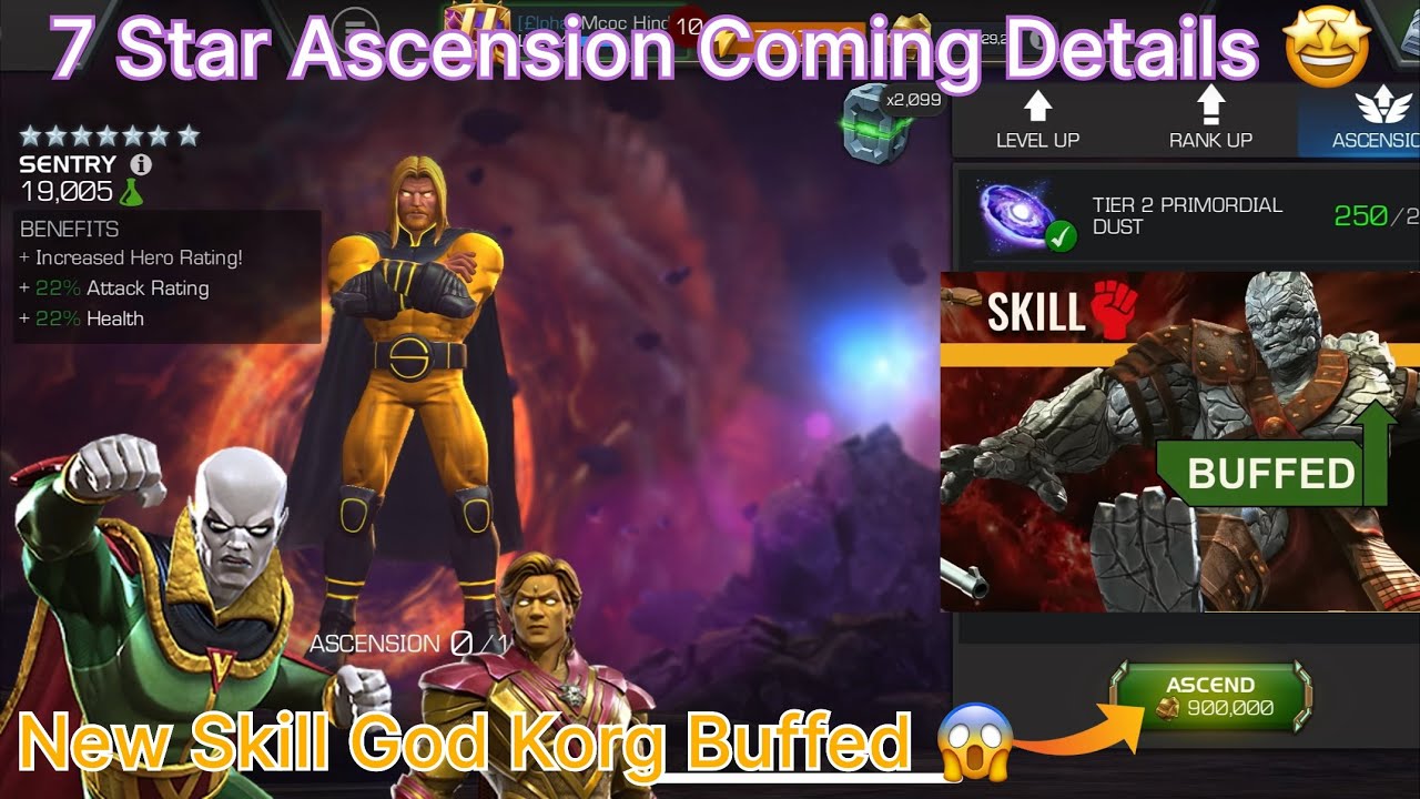 7 Star ⭐️ Champs Now Will Be Acsended / New Skill God Korg Mcoc in Hindi 