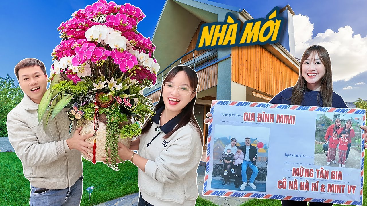 Tân Gia Nhà Mới Cô Hà Hí, Mint Vy 🏡 Gia Đình MiMi Tặng Quà & Phong Bì Khổng Lồ