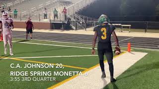 SCHSL Class A Playoffs: C.A. Johnson Green Hornets v. Ridge Spring Monetta Trojans; November 4, 2022