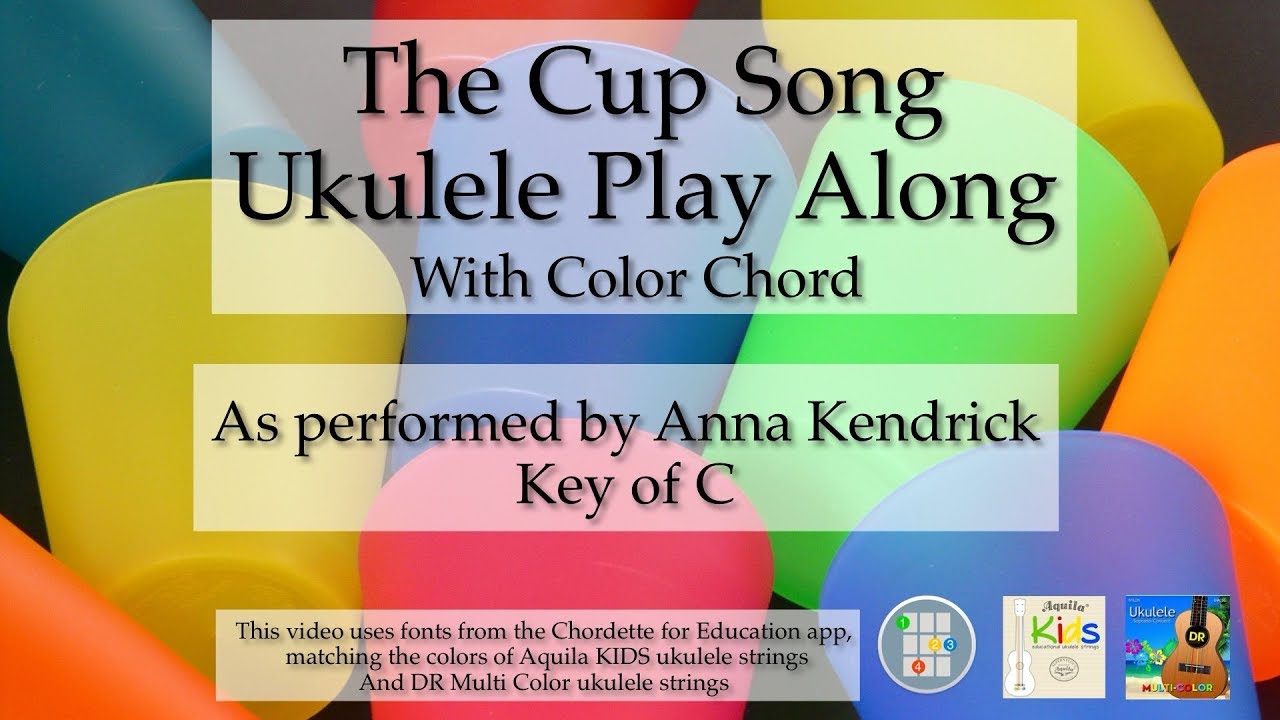 Cup Song Ukulele Play Along (Color Chord) - Youtube