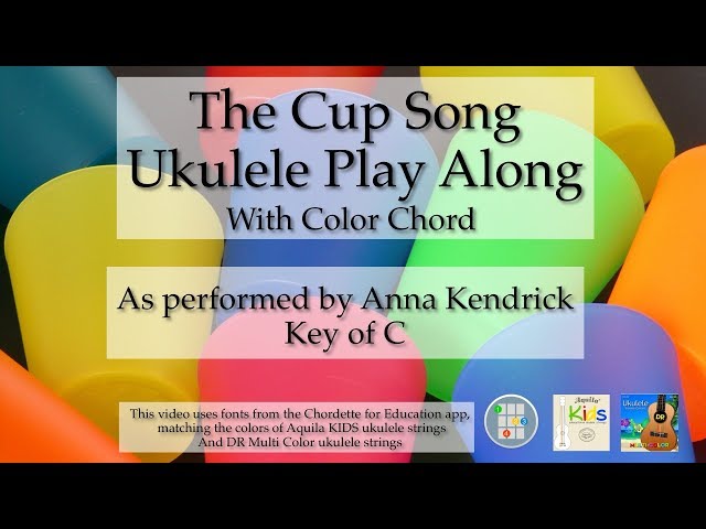 Cup Song Ukulele Play Along (Color Chord) - Youtube