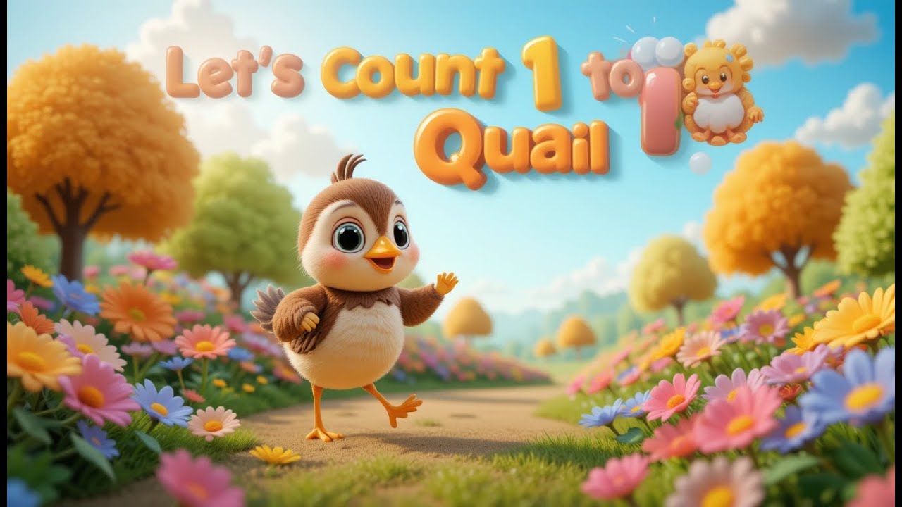 Quail Counting Song for Kids | Learn Numbers 1 to 10 with Cute Quails | Fun Educational Video