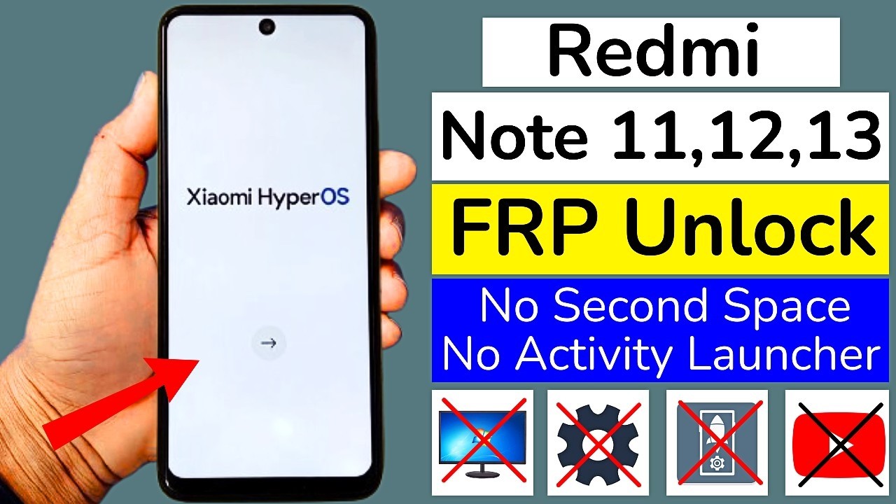 Redmi Note 11/12/13 FRP Bypass (HyperOS) 🔓 Remove Google Account Lock – No PC | 2026 Method!