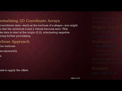 How to Normalize a Two-Dimensional NumPy Array by Adjusting Minimum Coordinates to Zero
