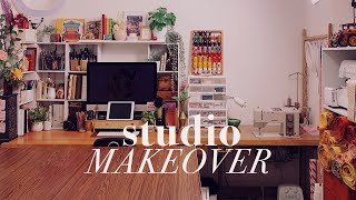 art and sewing studio makeover