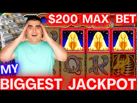 My BIGGEST JACKPOT Ever On Cleopatra Slot Machine - NON STOP JACKPOTS & $200 Max Bets