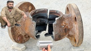 Gate Valve Cracked Clean in Half — Watch This Incredible Repair Transformation!