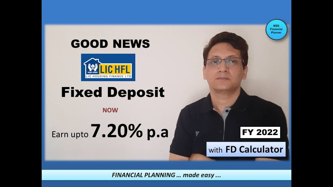 LIC HF LTD Fixed Deposit! Revised ROI w.e.f 20th June'2022 ! AAA Rating ! FD EXCEL CALCULATOR !