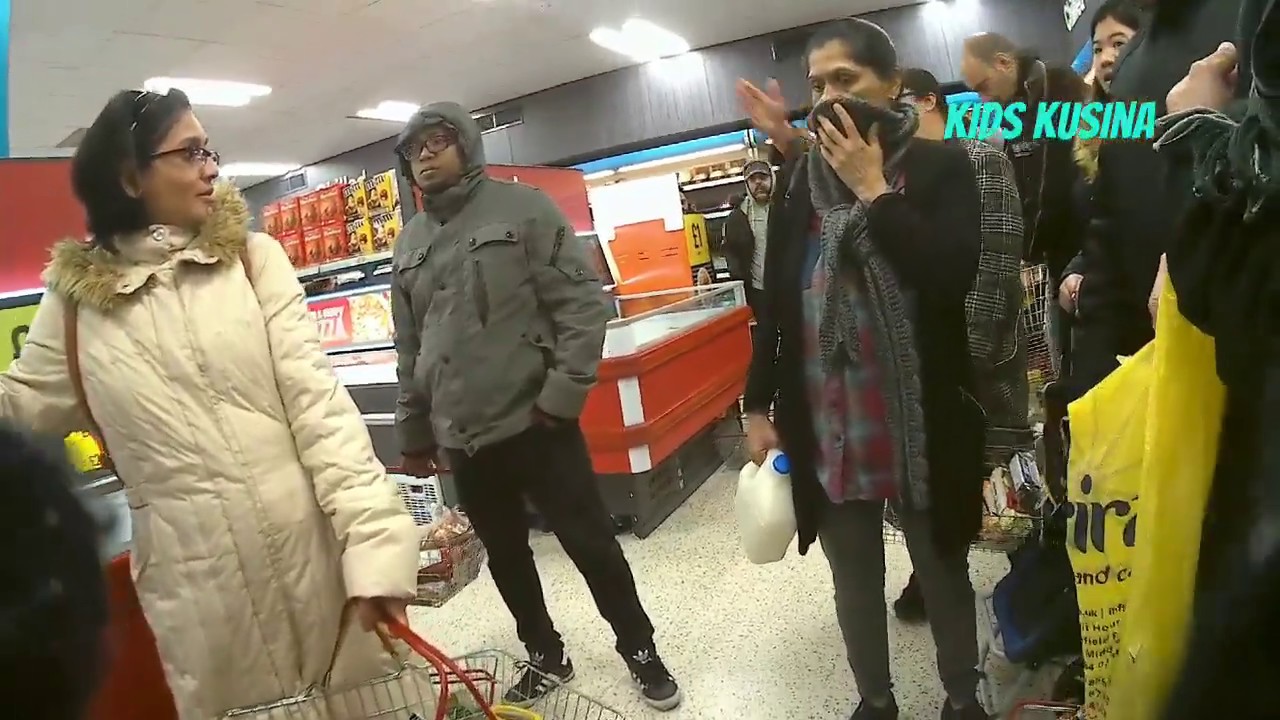 Coronavirus UK | Panic Buying Food Customers Argue in London Iceland Supermarket